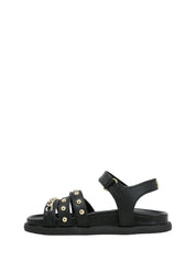 Sandali con strappi Nero Cult