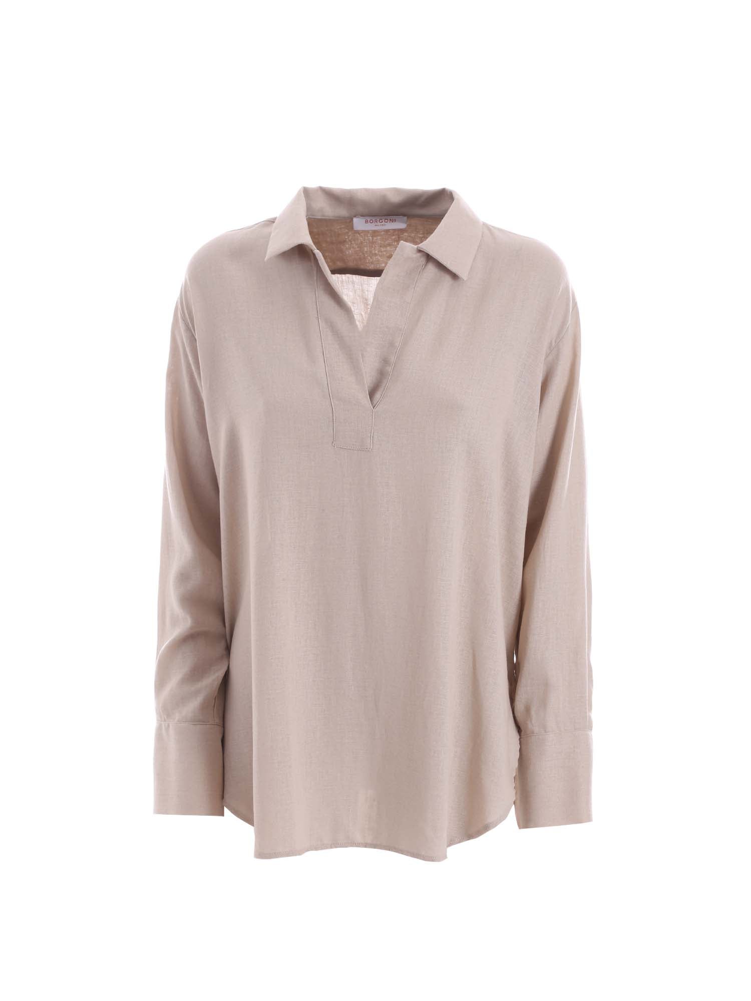 Camicie Beige Borgoni Milano