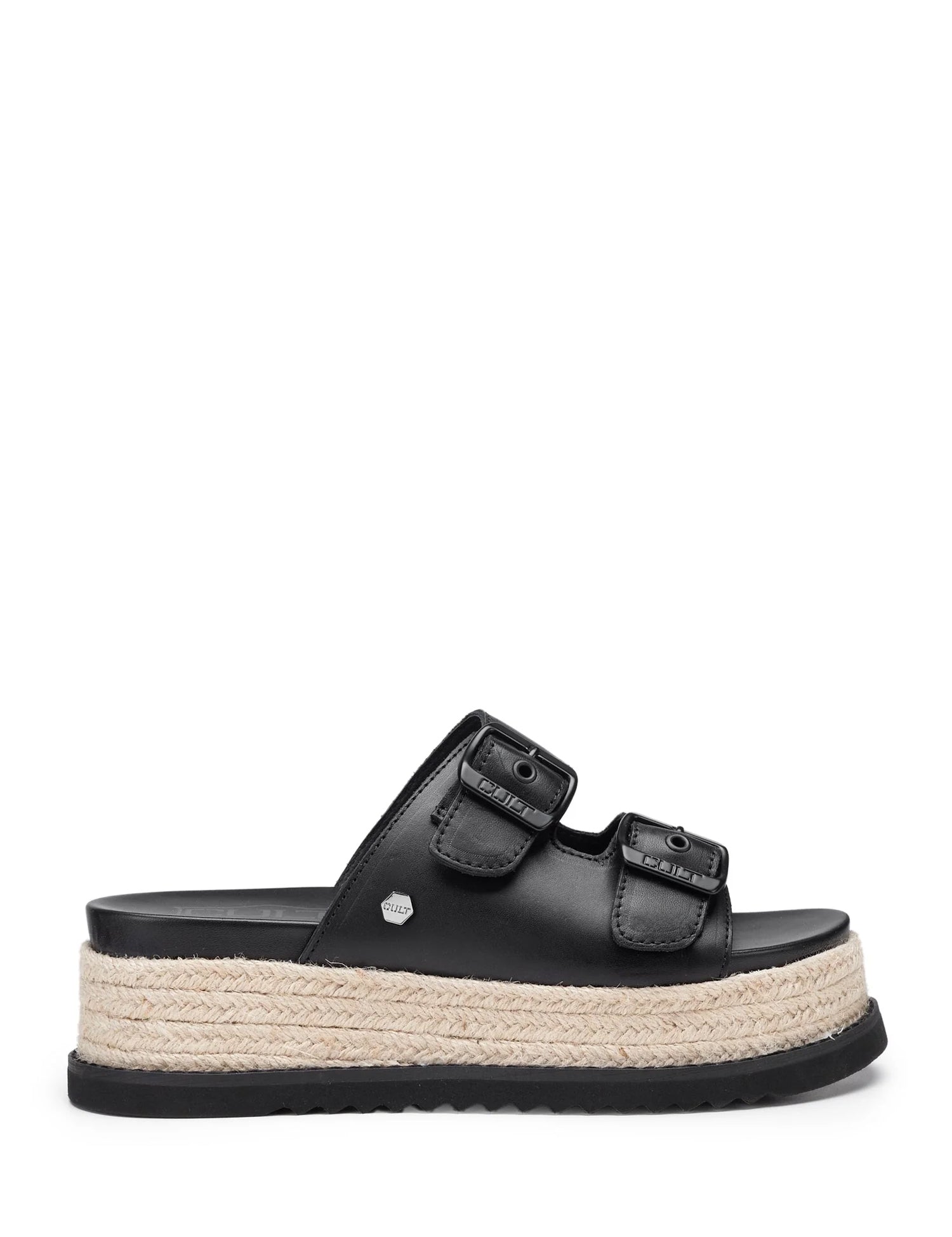 Sandali zeppa Nero Cult
