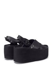 Sandali zeppa Nero Alberto Guardiani