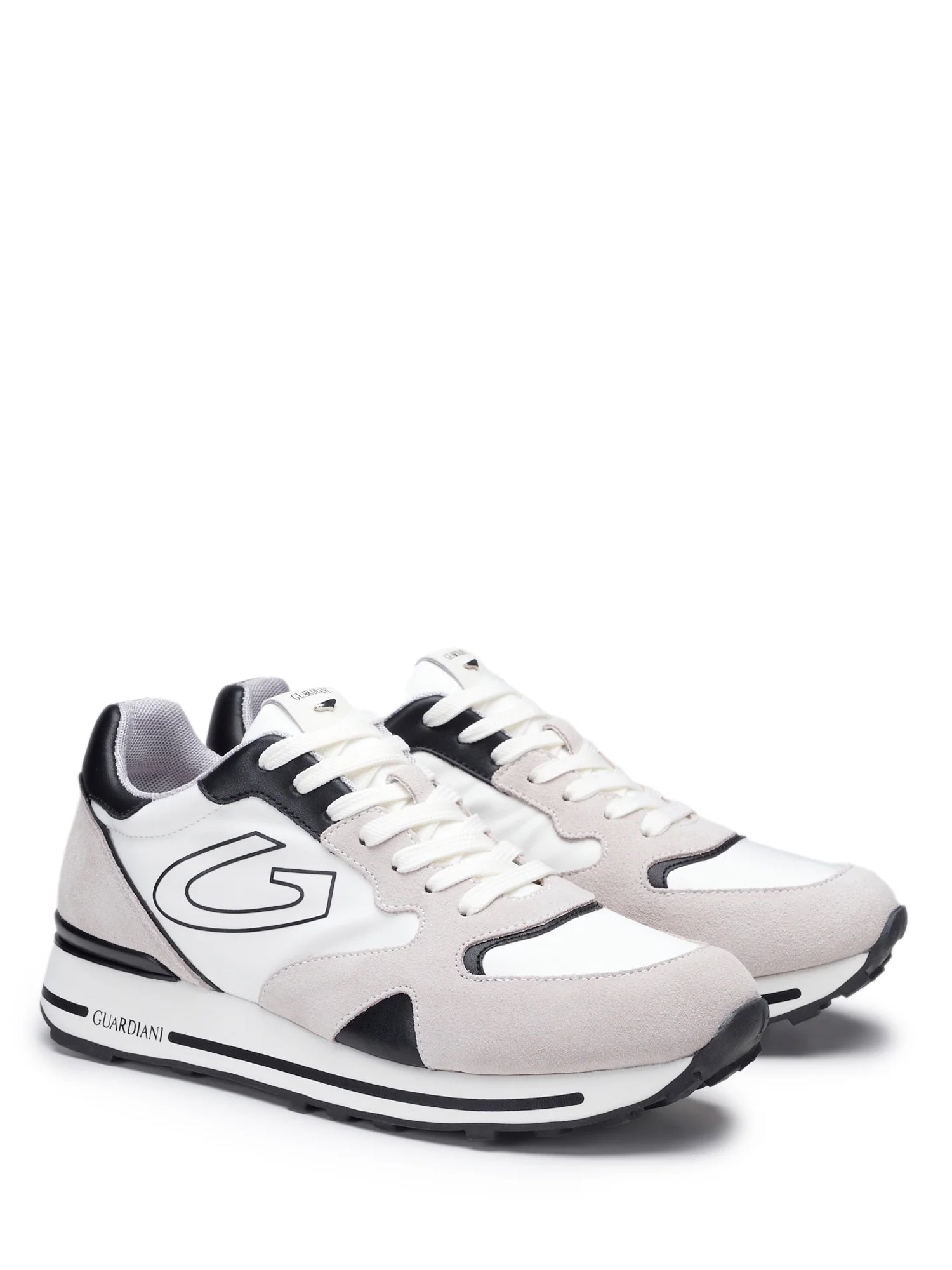 Sneakers Bianco Nero Alberto Guardiani