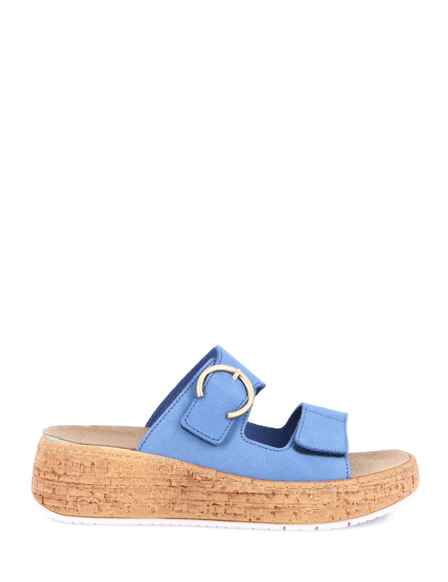 Sandali zeppa Blu Grunland