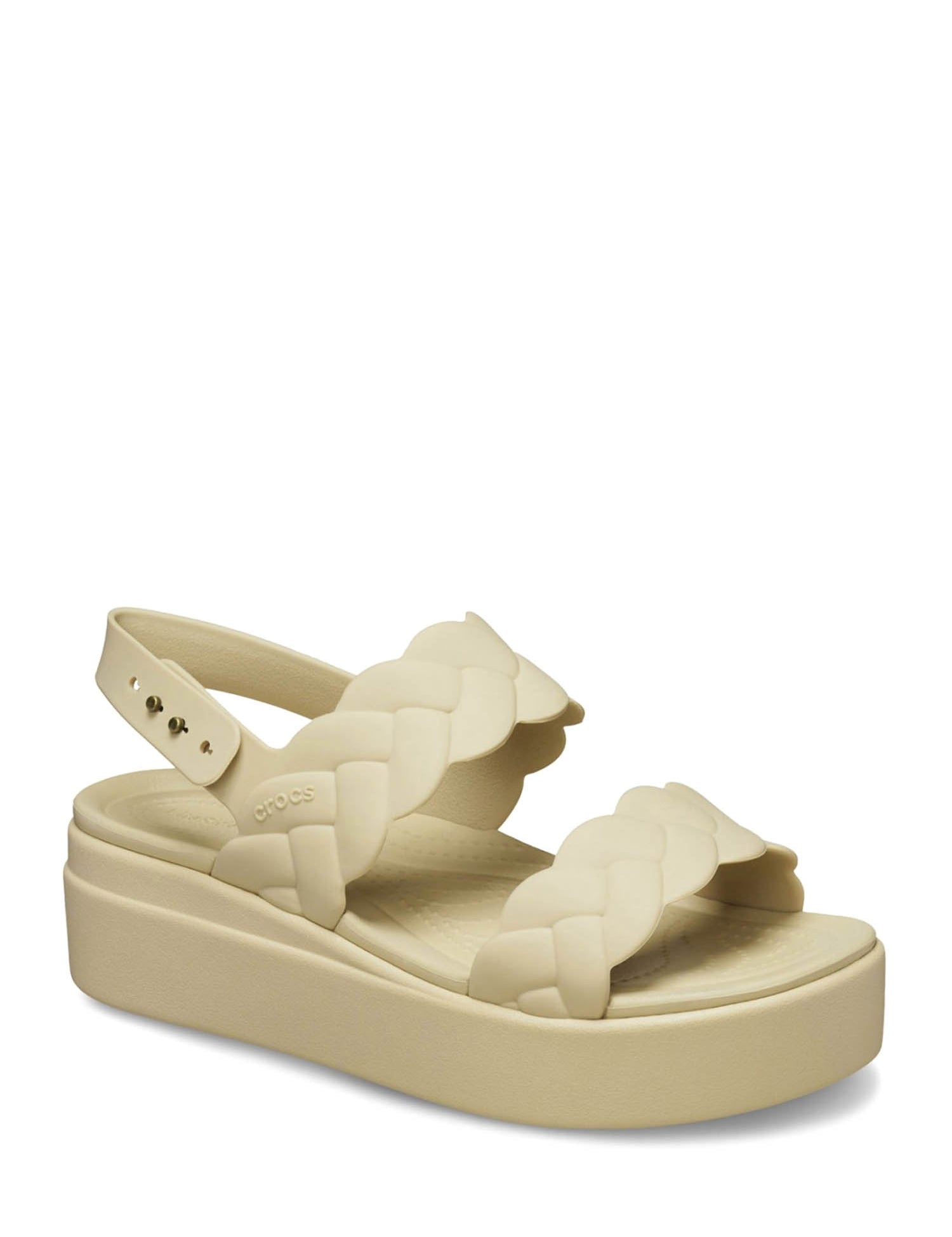 Sandali zeppa Beige Crocs