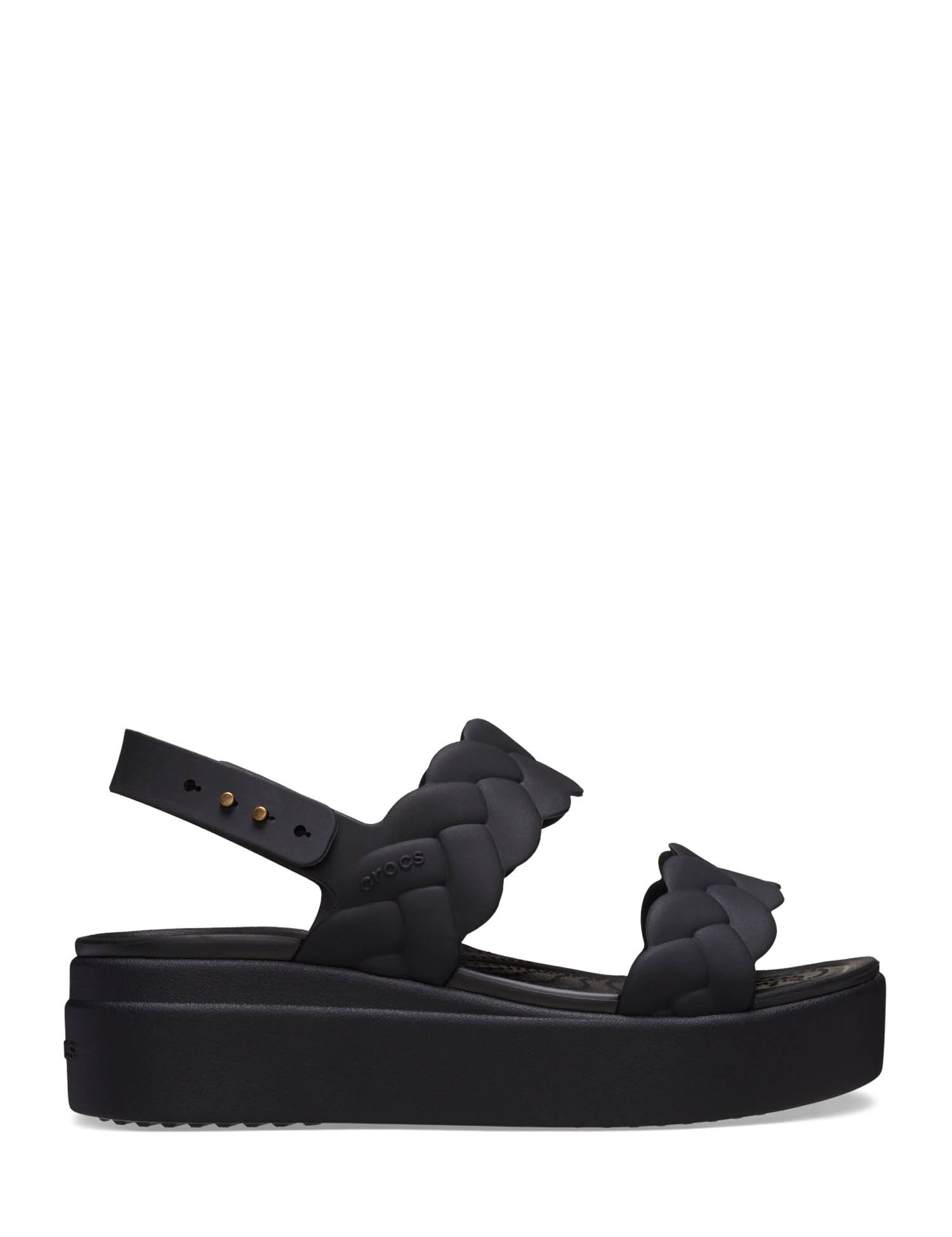 Sandali zeppa Nero Crocs