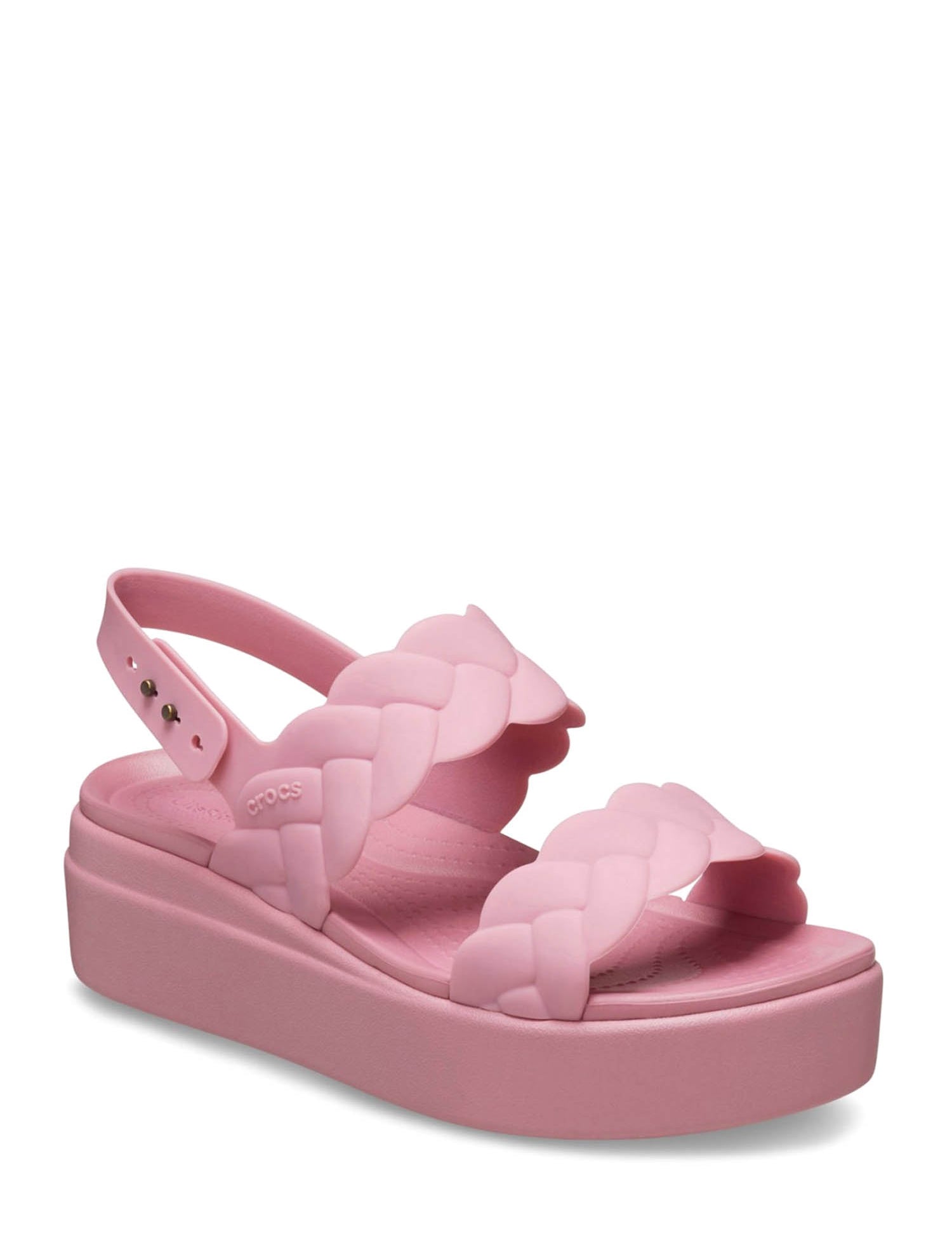 Sandali zeppa Rosa Crocs