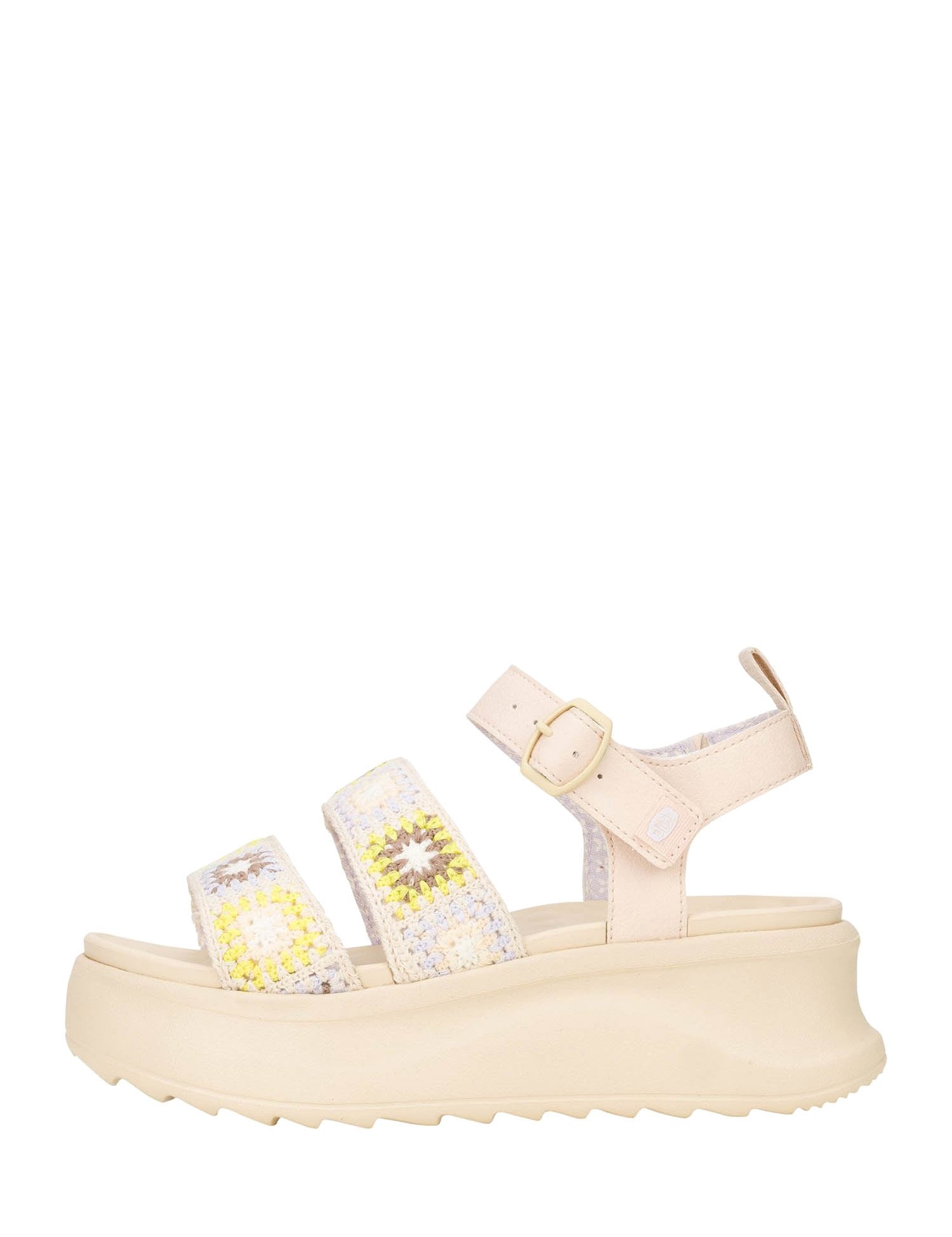 Sandali zeppa Beige Hey Dude