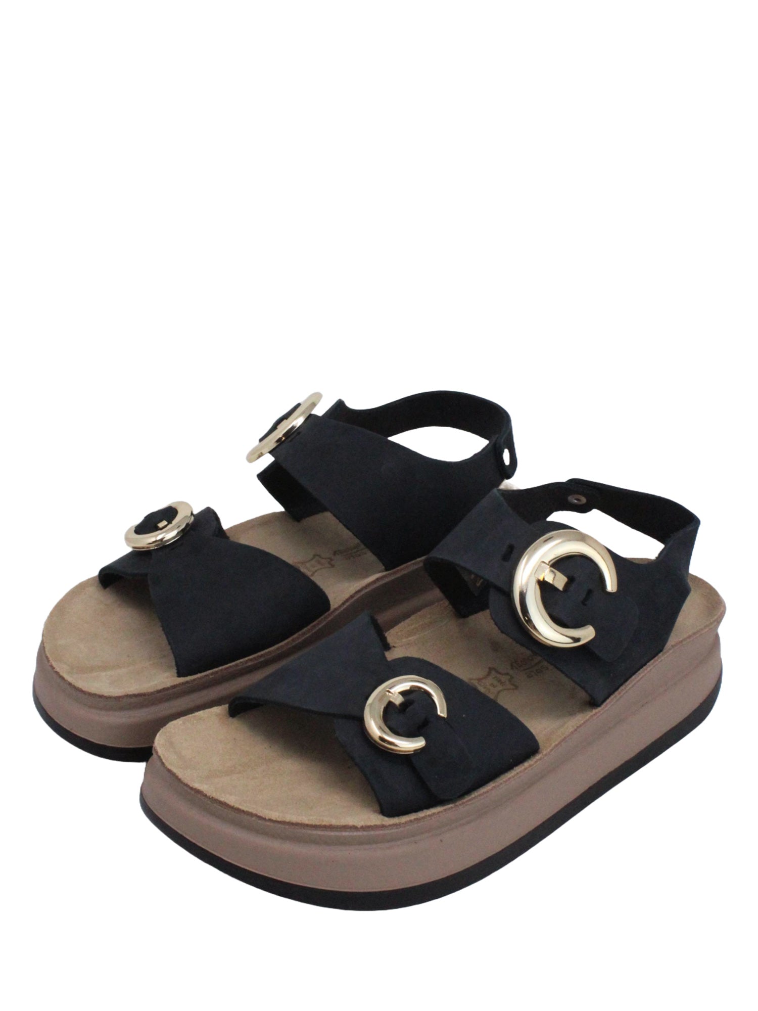 Sandali zeppa Nero Lumberjack