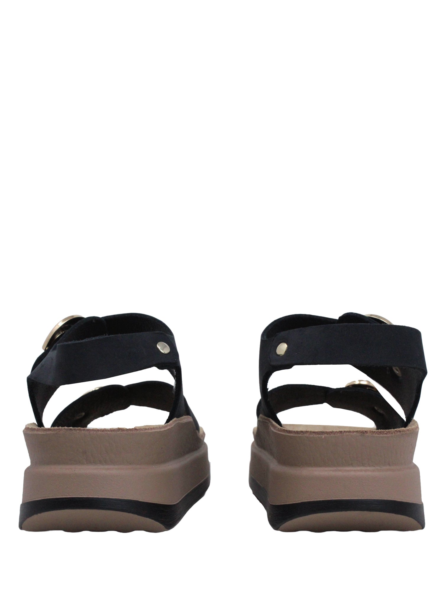 Sandali zeppa Nero Lumberjack