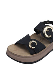 Sandali zeppa Nero Lumberjack