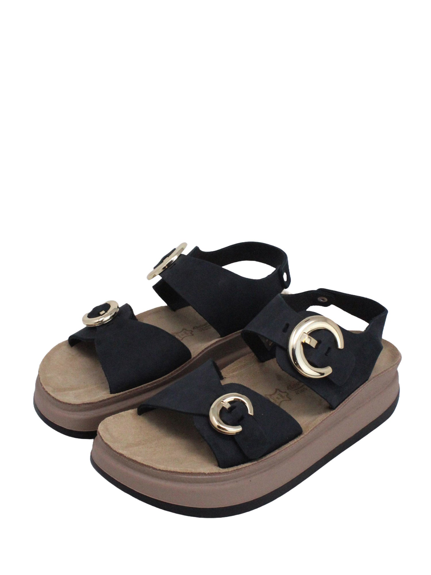 Sandali zeppa Nero Lumberjack