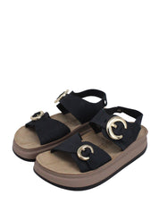 Sandali zeppa Nero Lumberjack