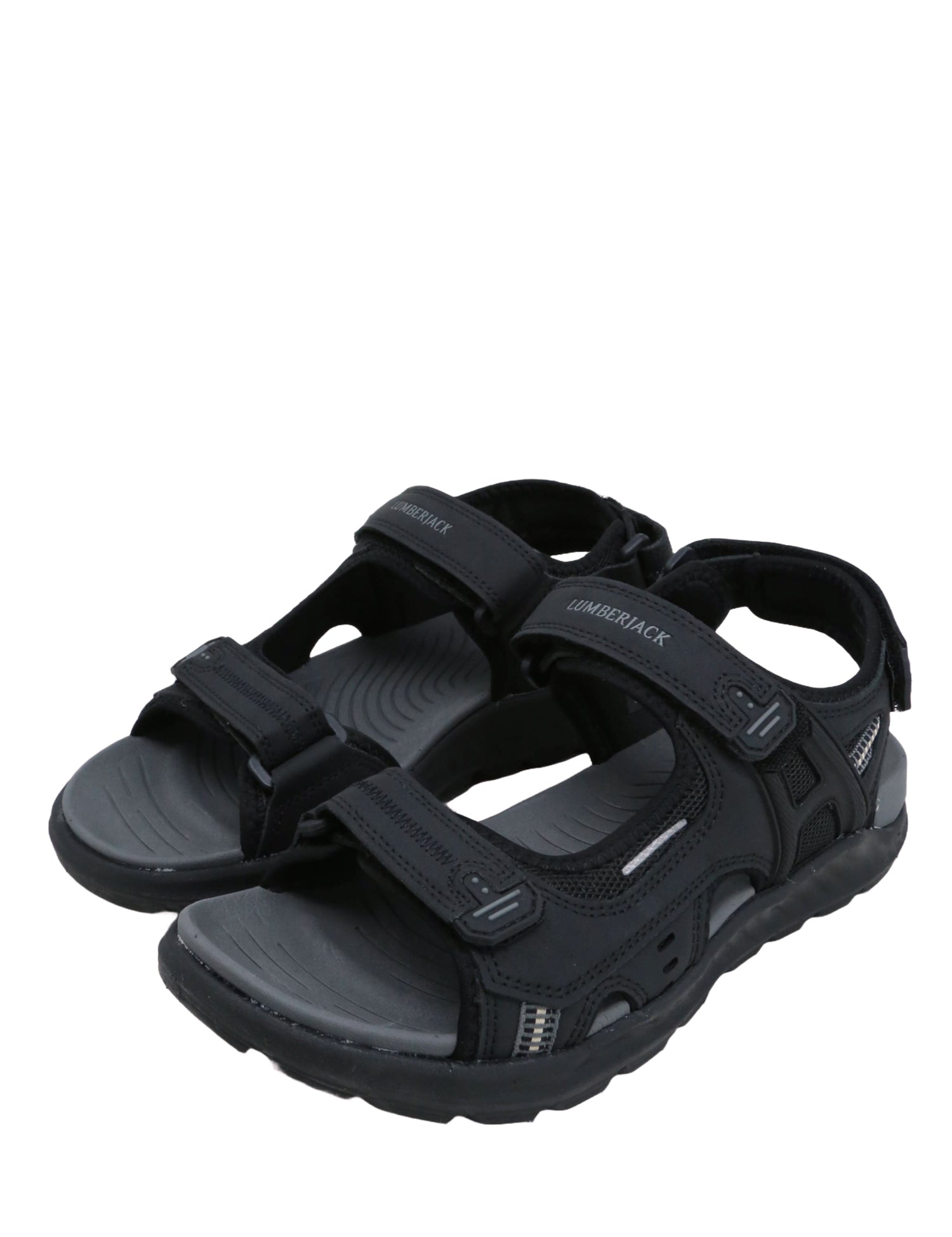 Sandali con strappi Nero Lumberjack