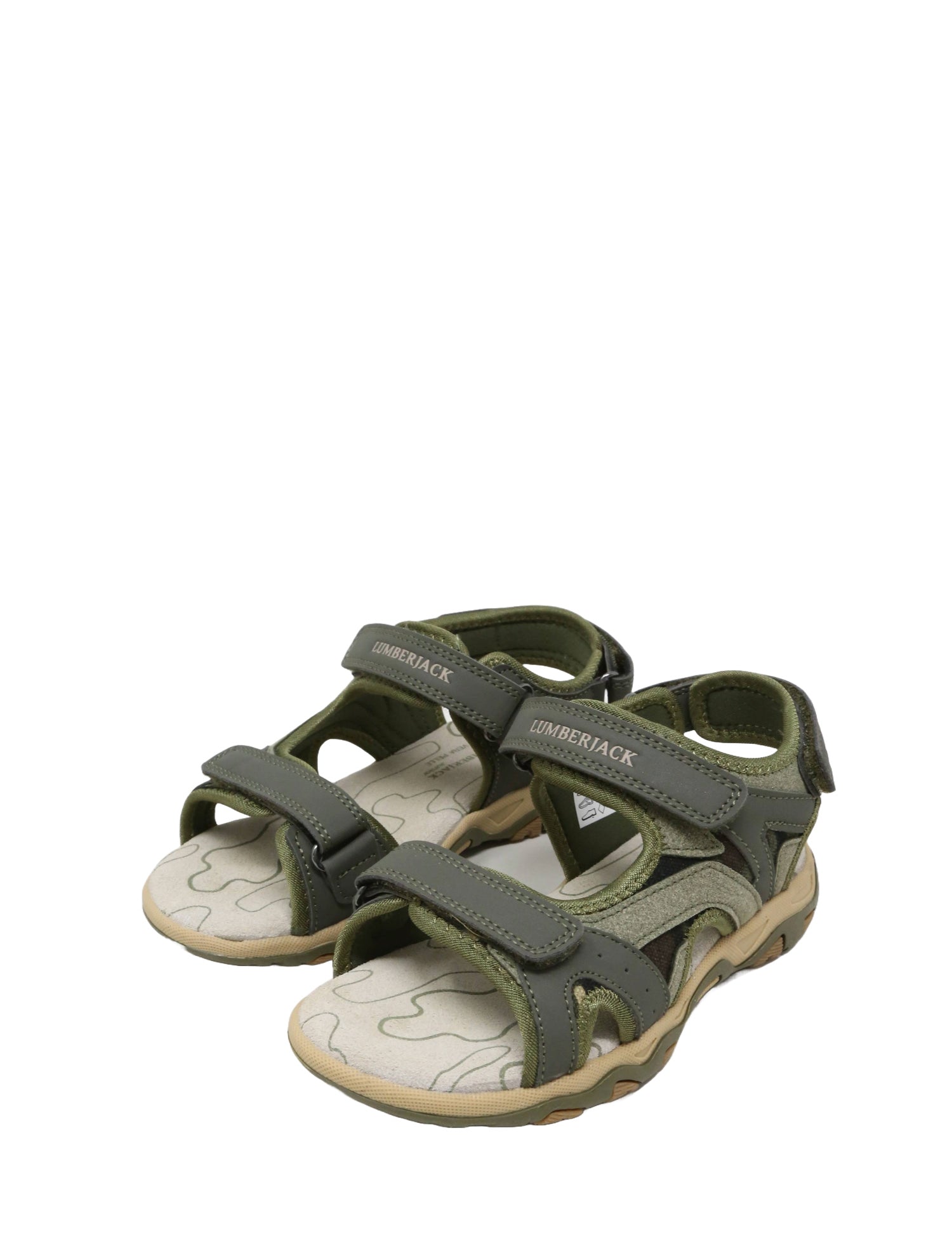 Sandali con strappi Verde Lumberjack