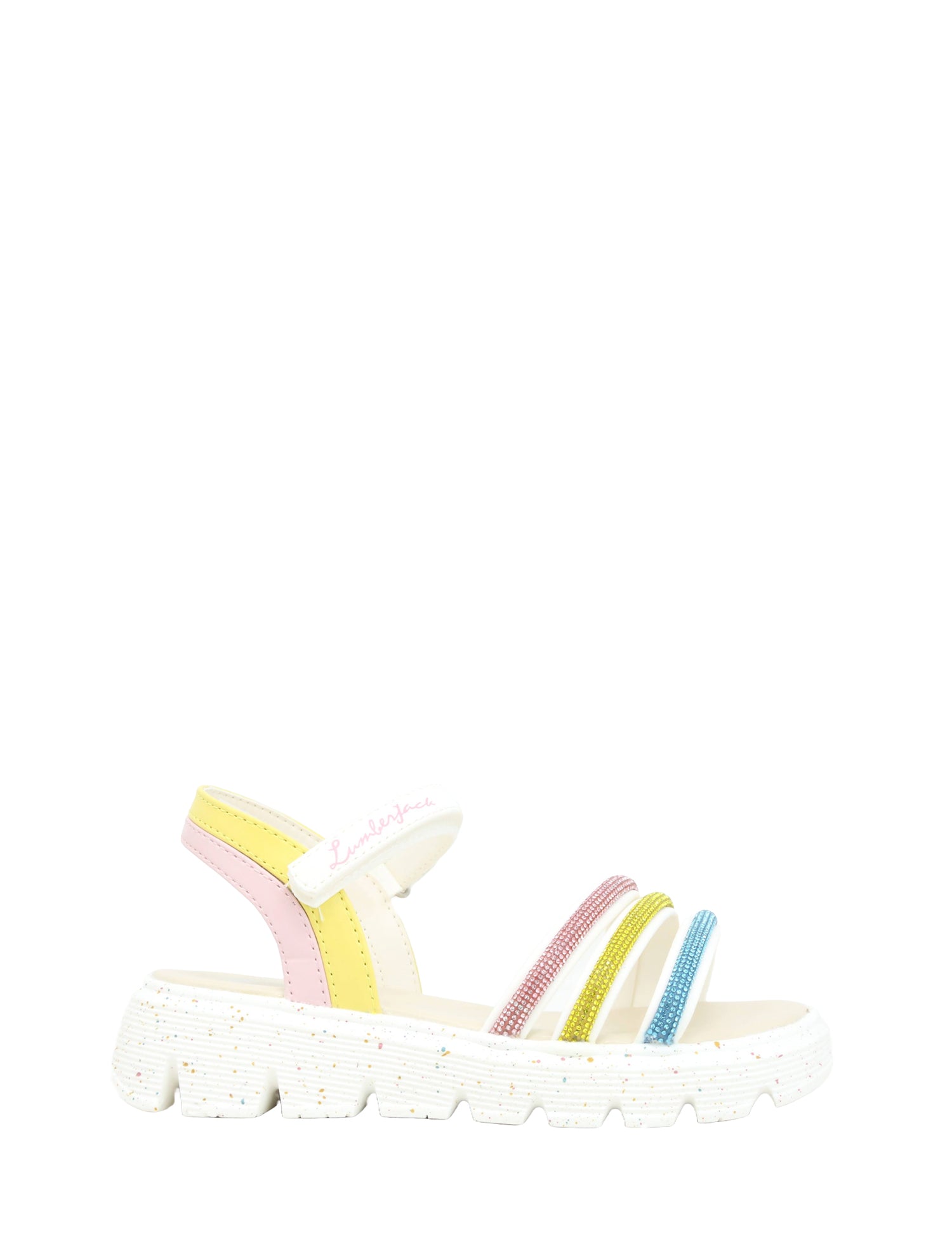 Sandali con strappi Bianco Argento Lumberjack
