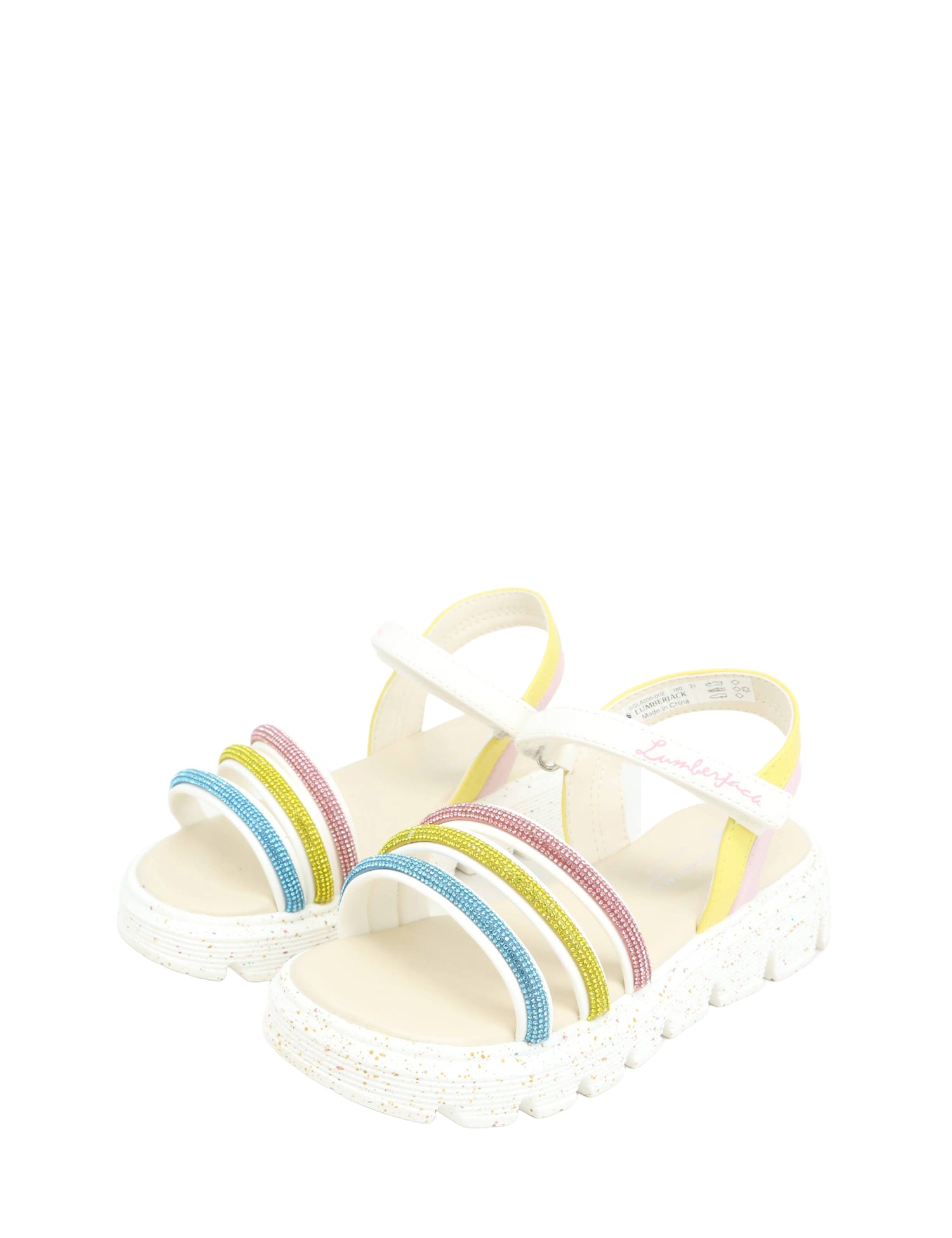 Sandali con strappi Bianco Argento Lumberjack