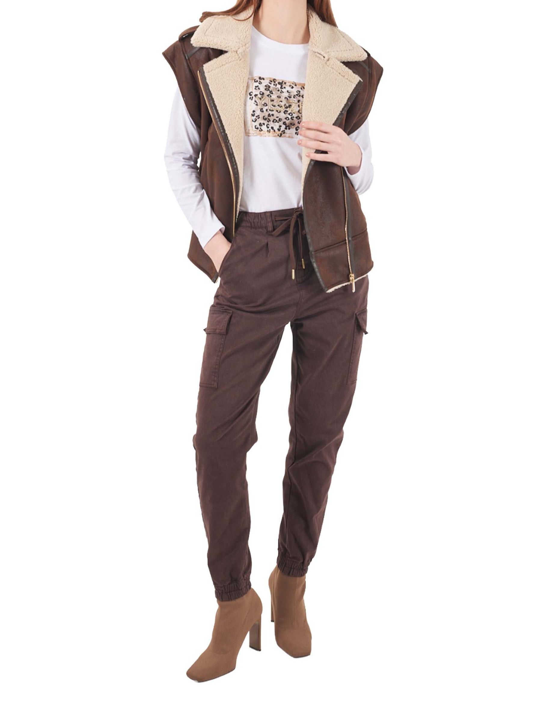 Gilet Marrone Yes-zee