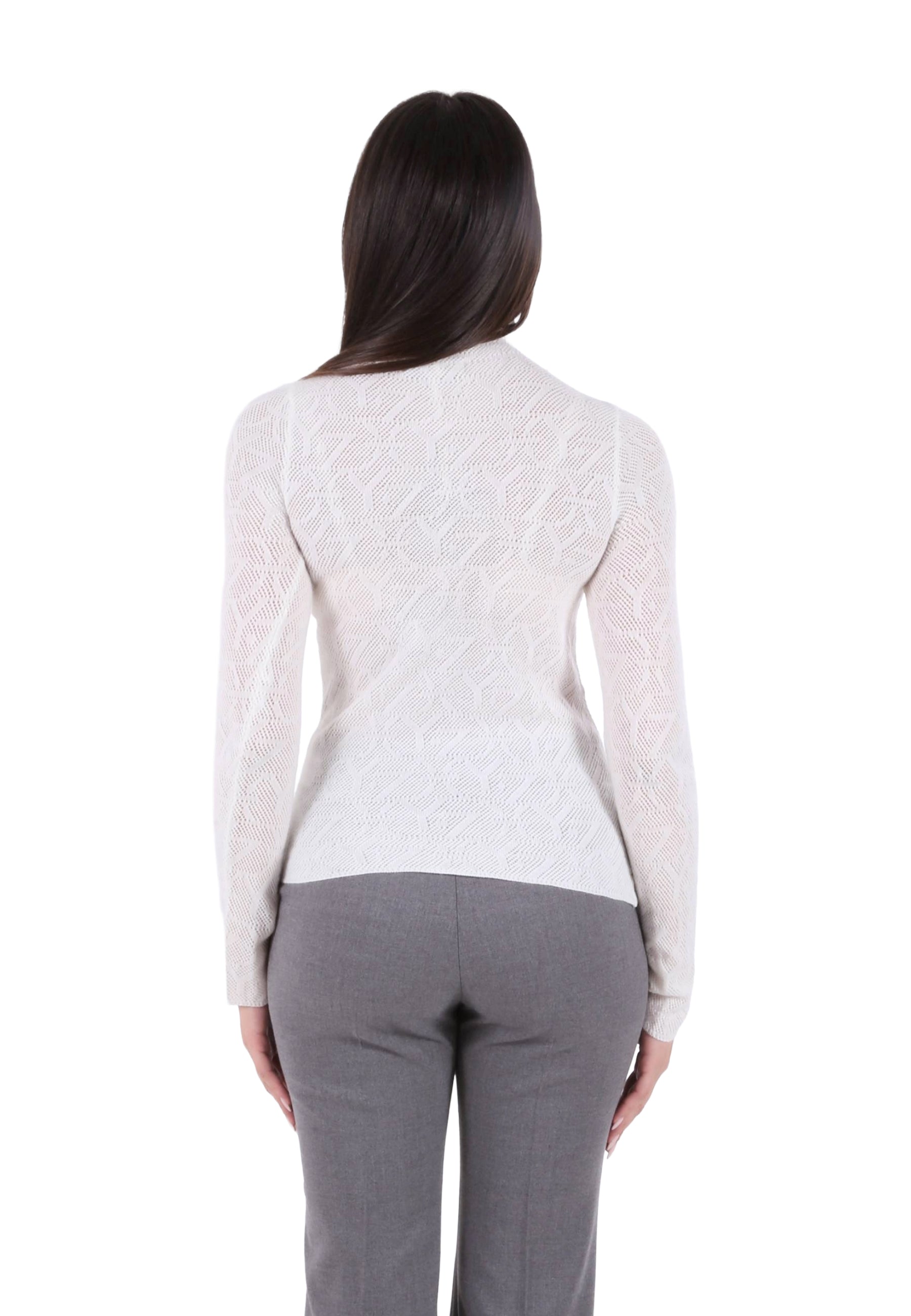 Maglia a collo alto Bianco Yes-zee