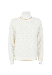 Maglia a collo alto Bianco Yes-zee