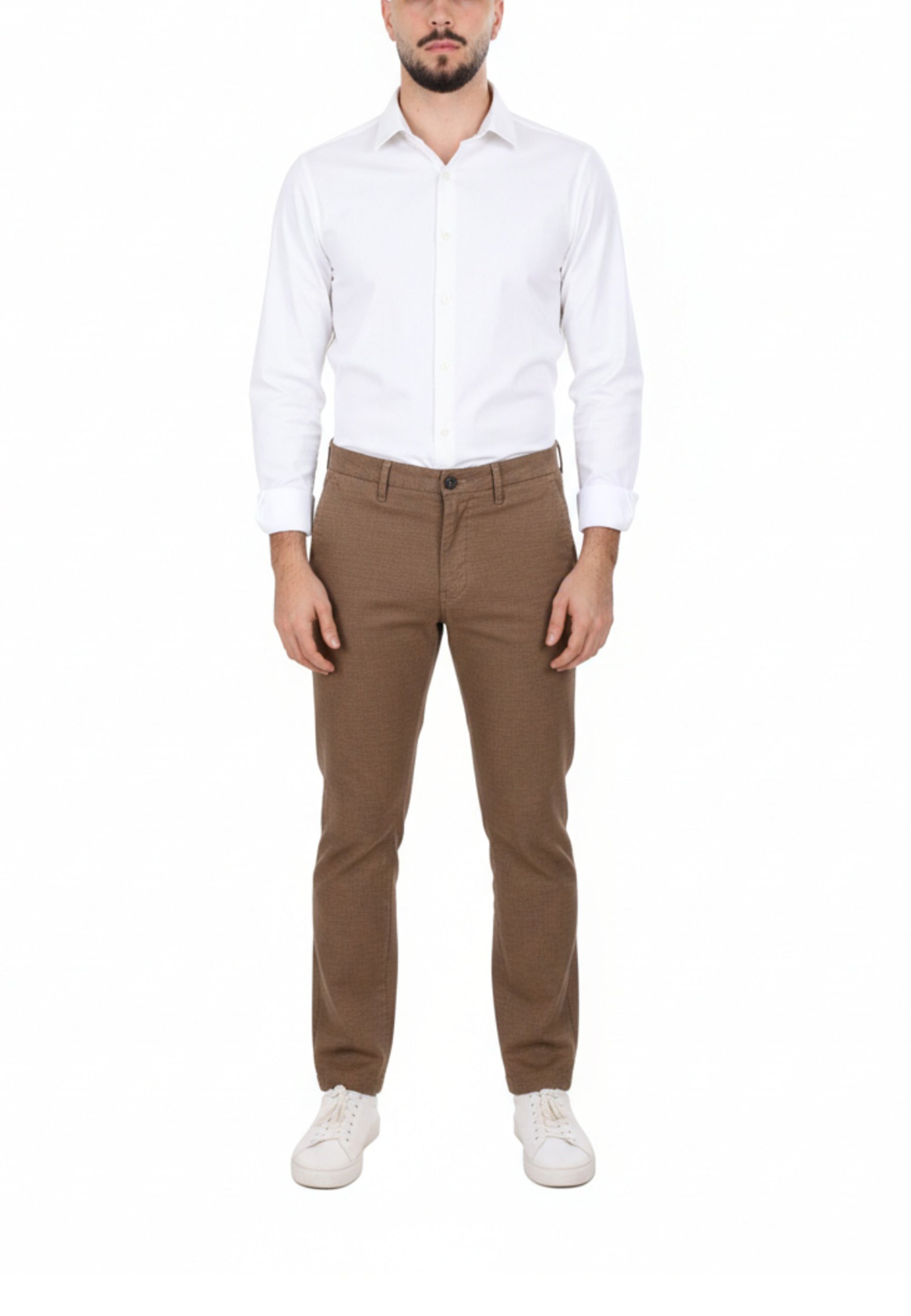 Pantaloni Marrone Borgoni Milano
