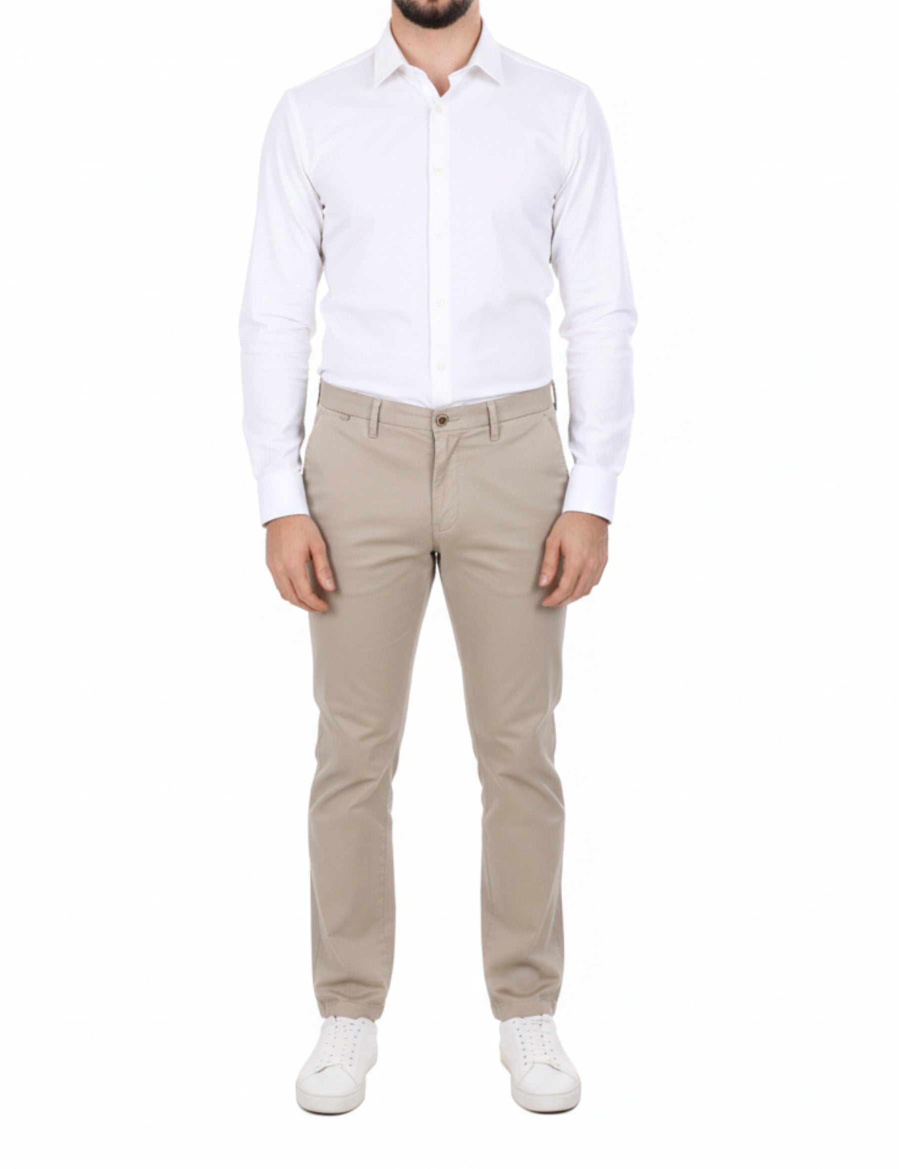 Pantaloni Beige Borgoni Milano