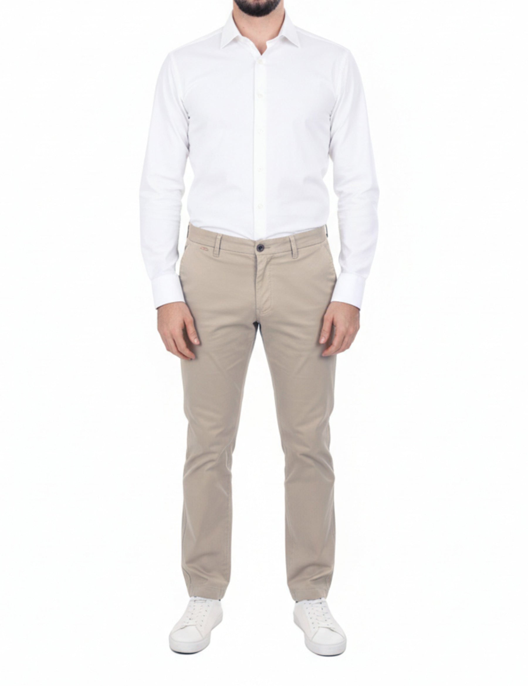 Pantaloni Beige Borgoni Milano