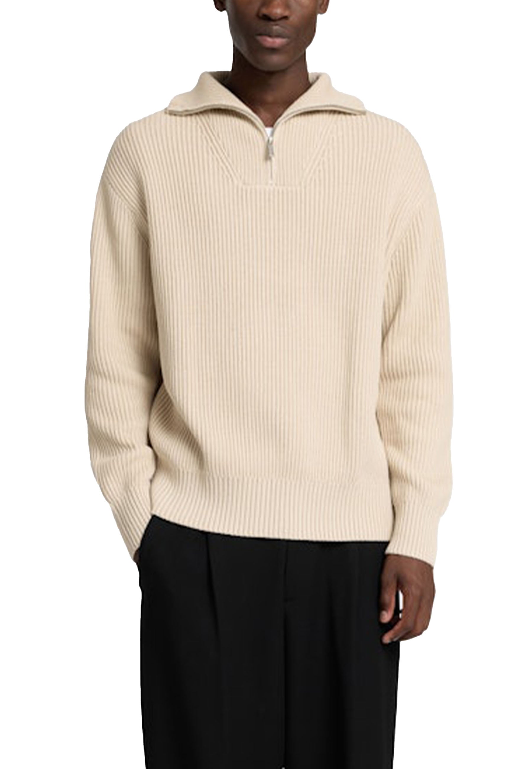 Maglia a collo alto Beige Selected Homme Black