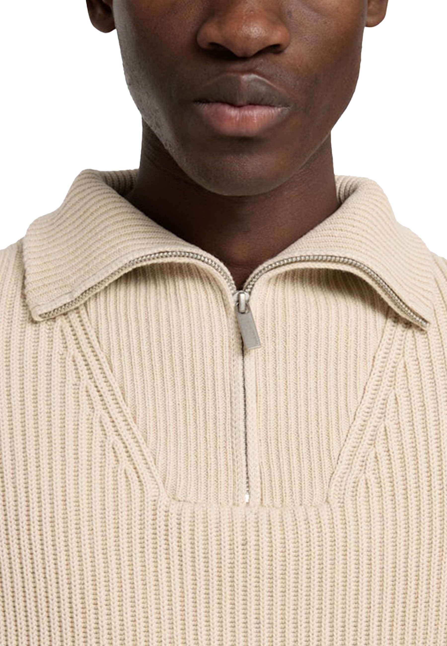 Maglia a collo alto Beige Selected Homme Black