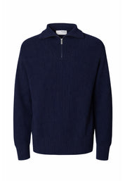 Maglia a collo alto Blu Selected Homme Black