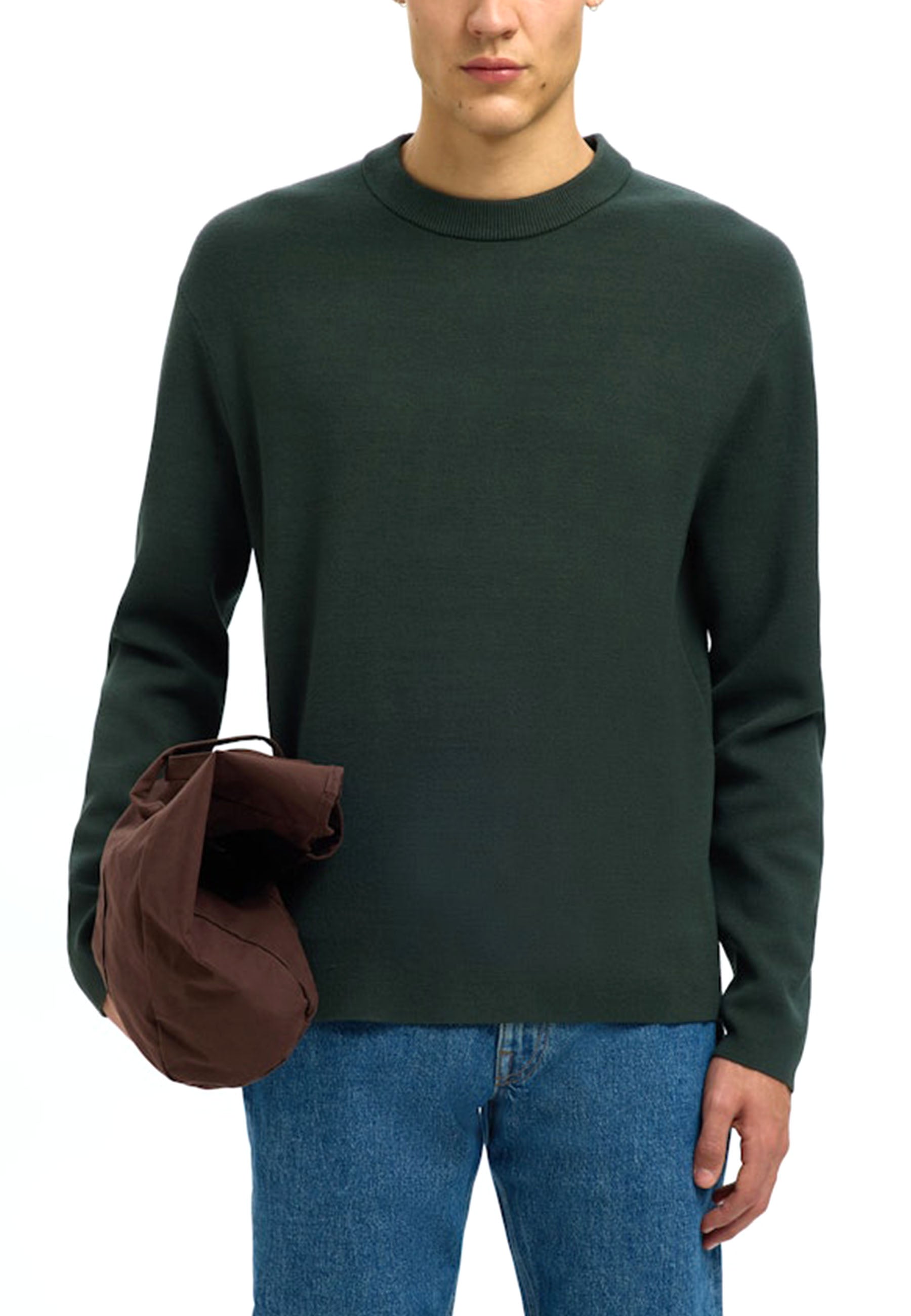 Maglioncini Verde Selected Homme Black