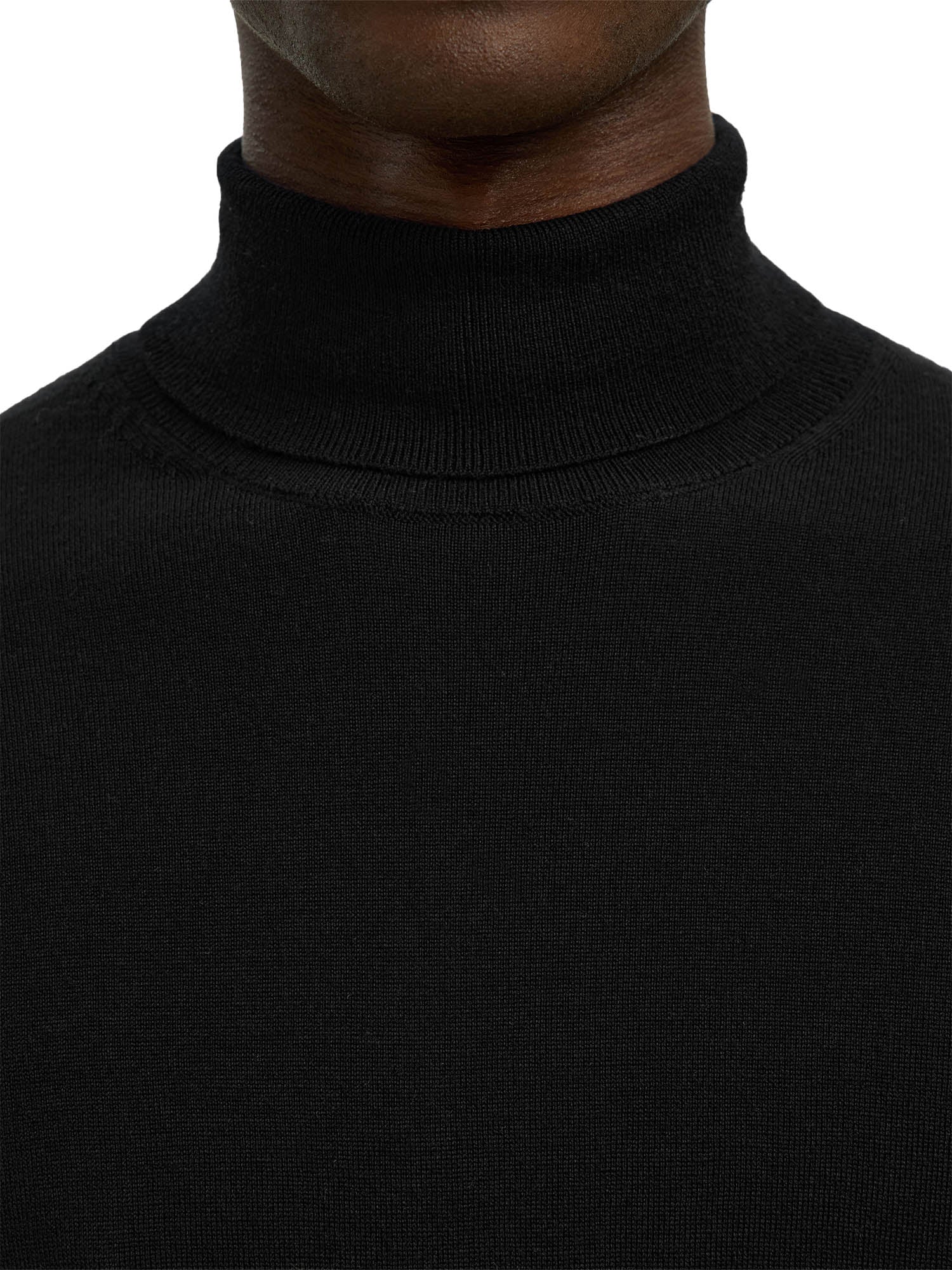 Maglia a collo alto Nero Selected Homme Black