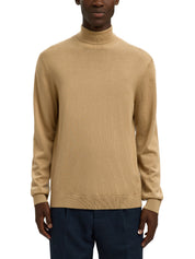 Maglia a collo alto Beige Selected Homme Black