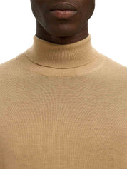 Maglia a collo alto Beige Selected Homme Black