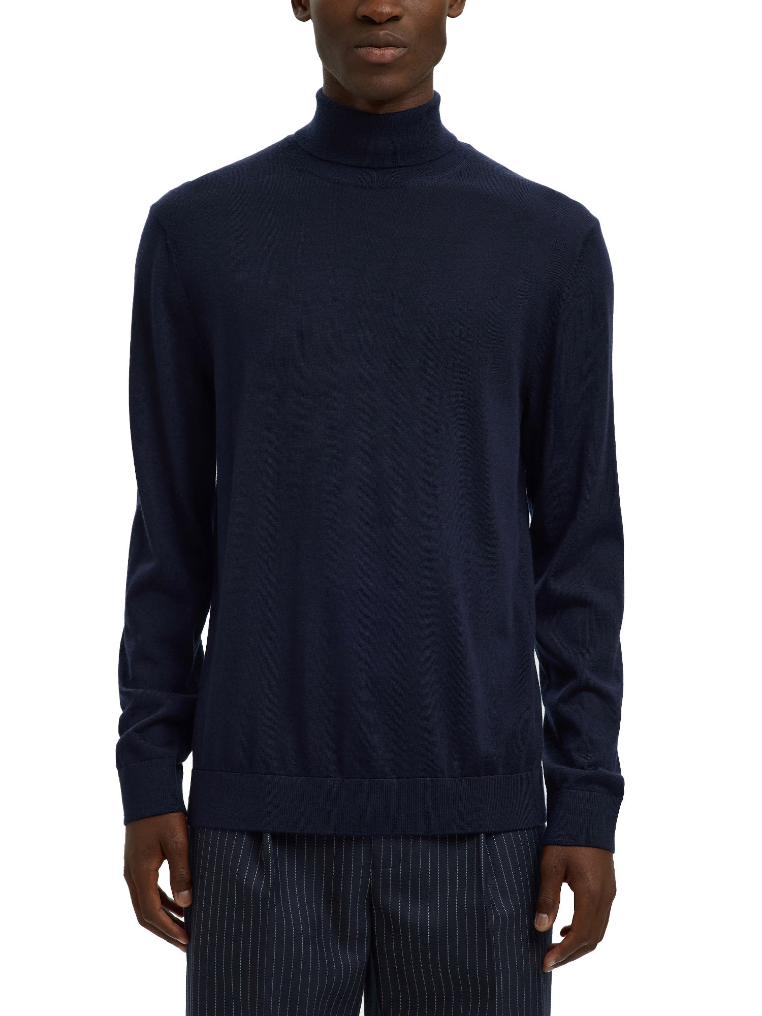 Maglia a collo alto Blu Selected Homme Black
