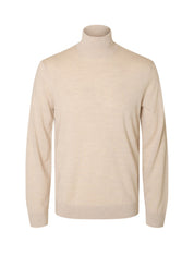 Maglia a collo alto Beige Selected Homme Black