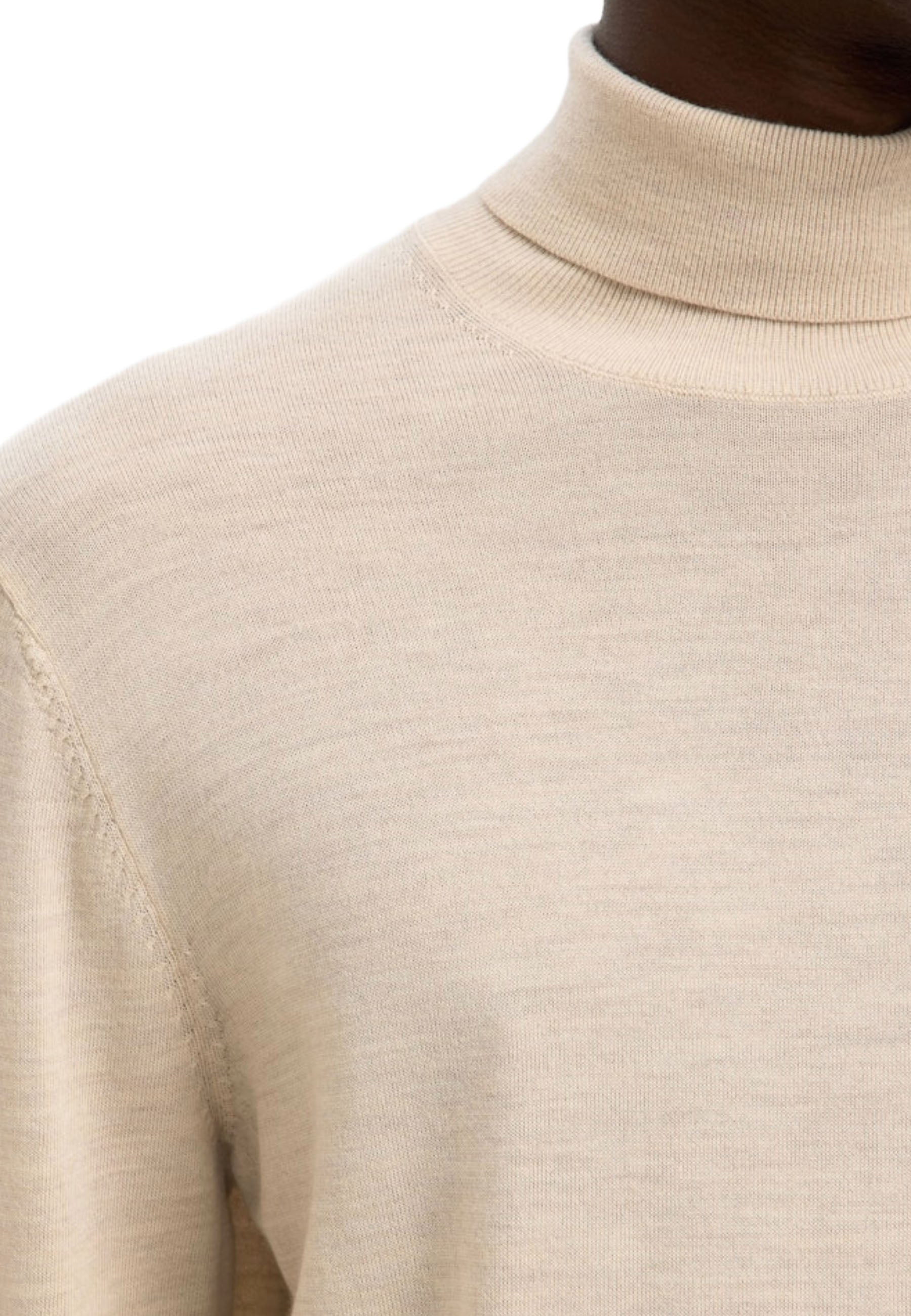 Maglia a collo alto Beige Selected Homme Black
