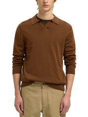 Polo Marrone Selected Homme Black