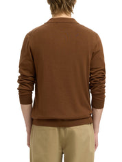 Polo Marrone Selected Homme Black