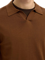 Polo Marrone Selected Homme Black