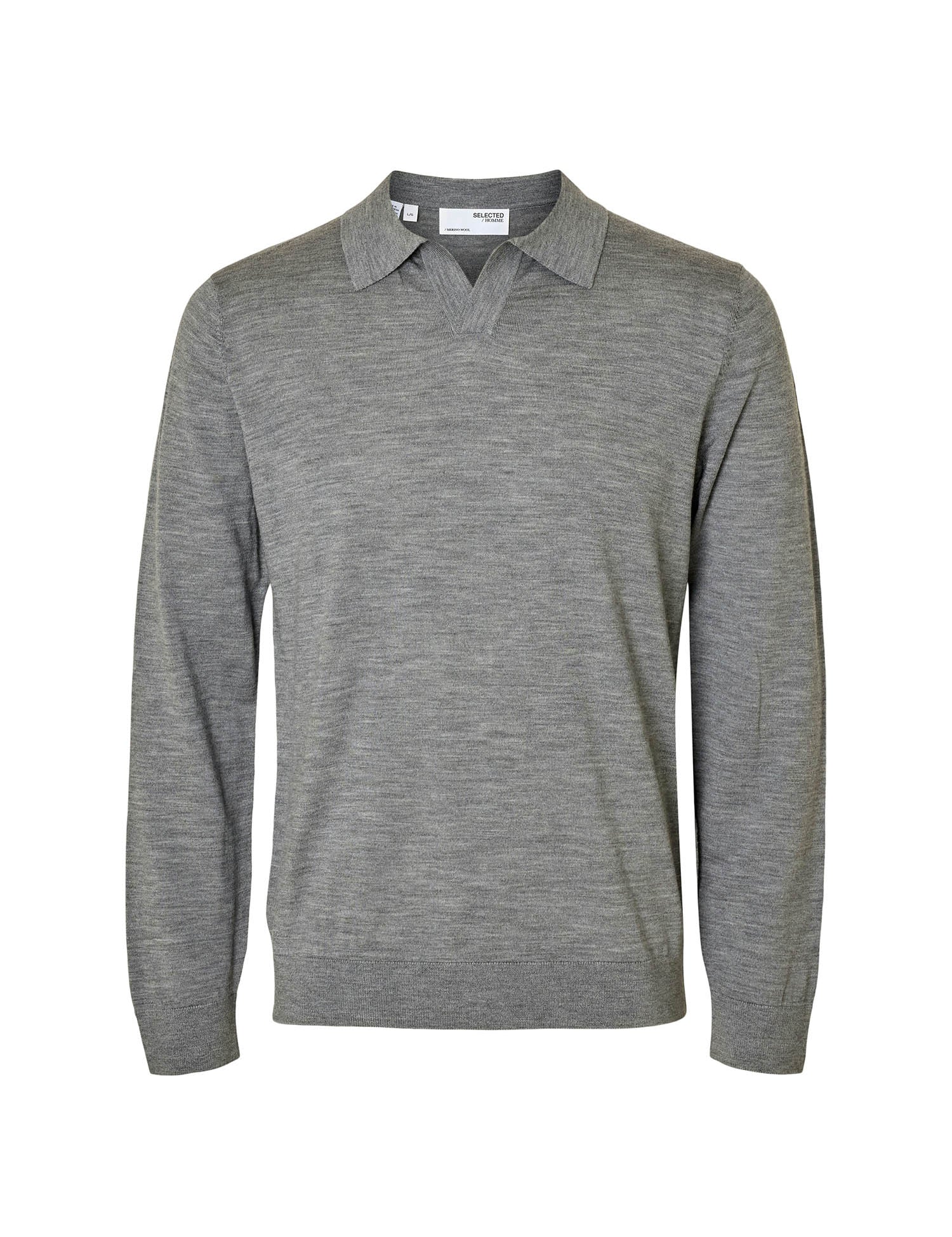 Polo Grigio Selected Homme Black