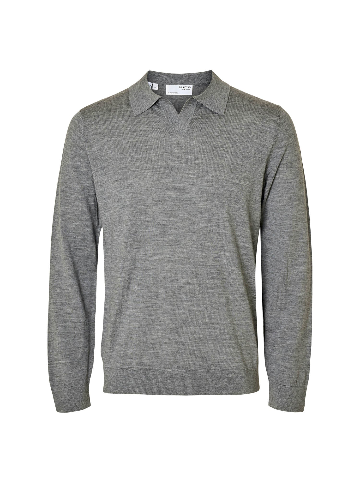 Polo Grigio Selected Homme Black