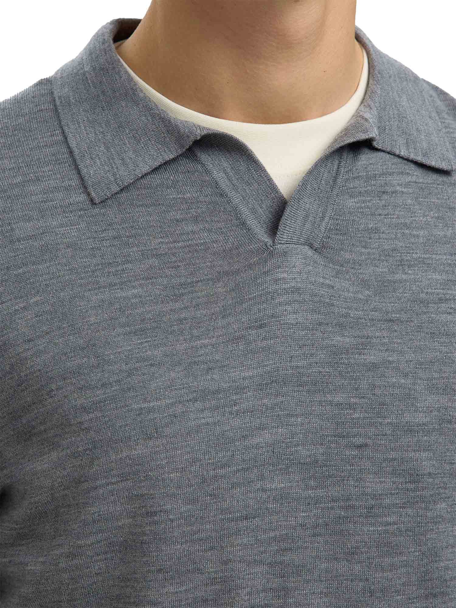 Polo Grigio Selected Homme Black