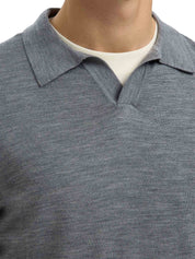 Polo Grigio Selected Homme Black