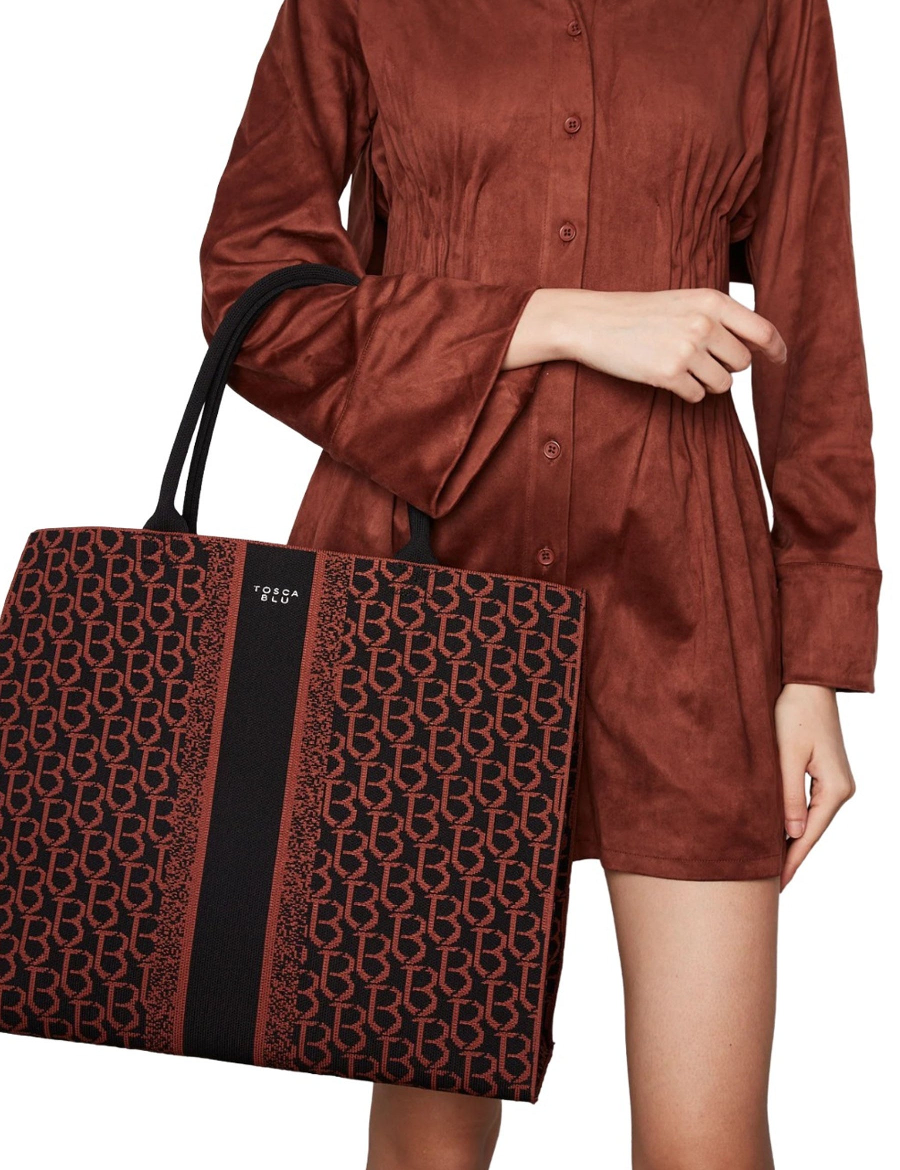 Shopper Nero Tosca Blu