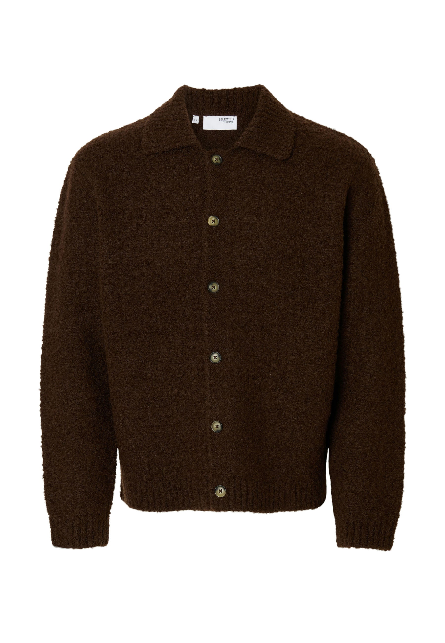 Cardigan Marrone Selected Homme Black