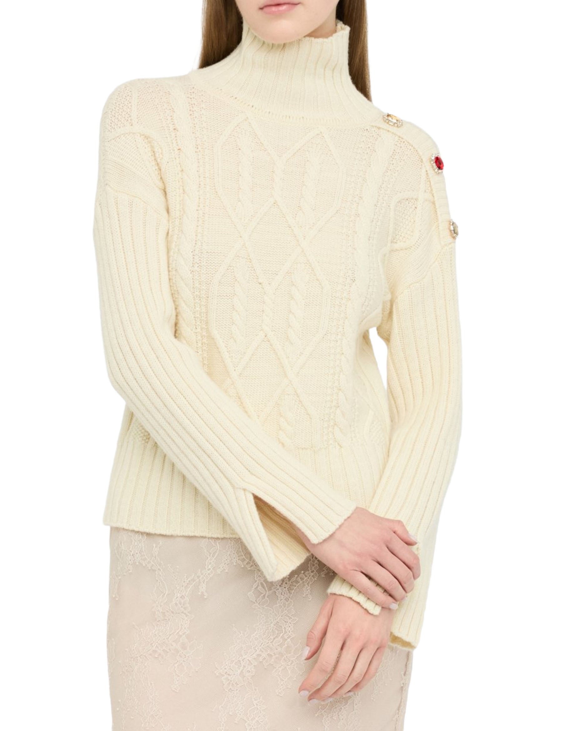 Maglia a collo alto Beige Liu-jo