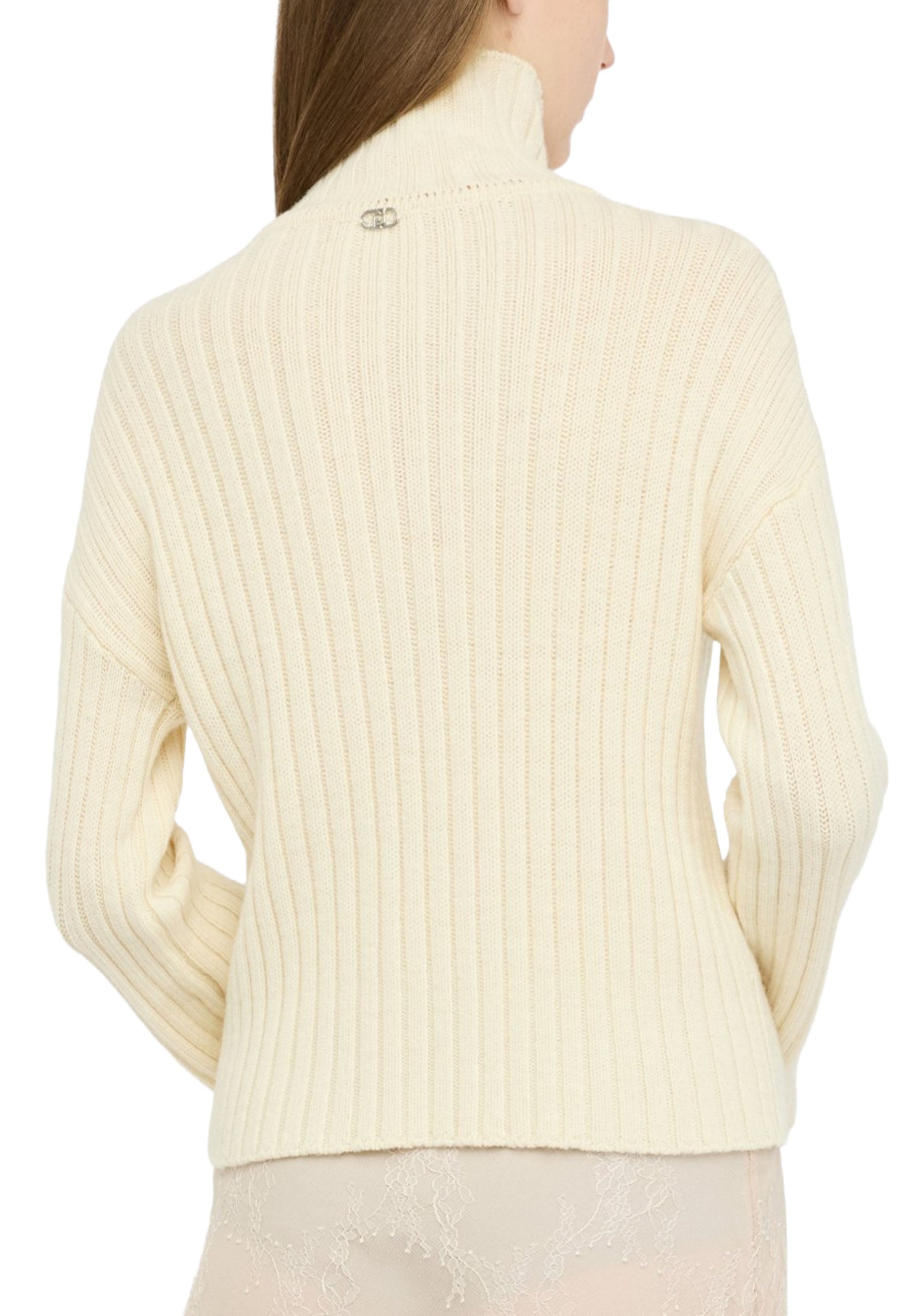 Maglia a collo alto Beige Liu-jo