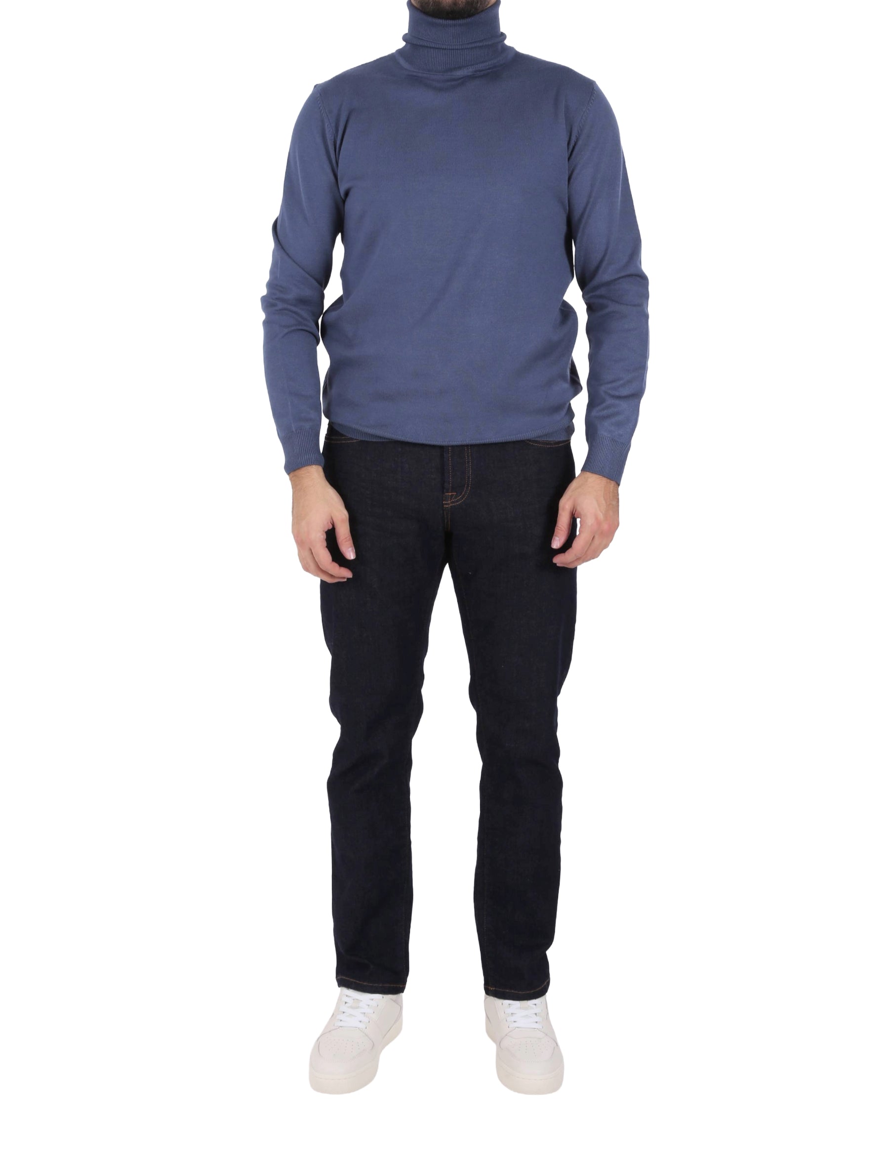 Maglia a collo alto Blu Chiaro Sseinse