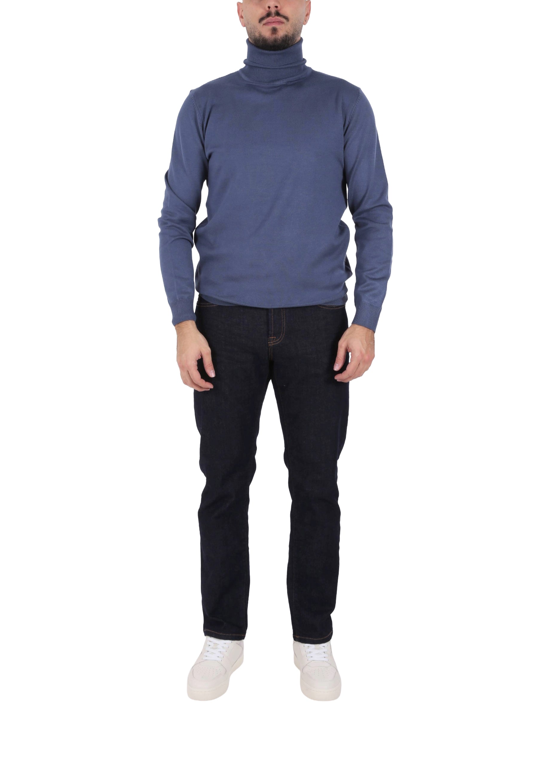 Maglia a collo alto Blu Chiaro Sseinse