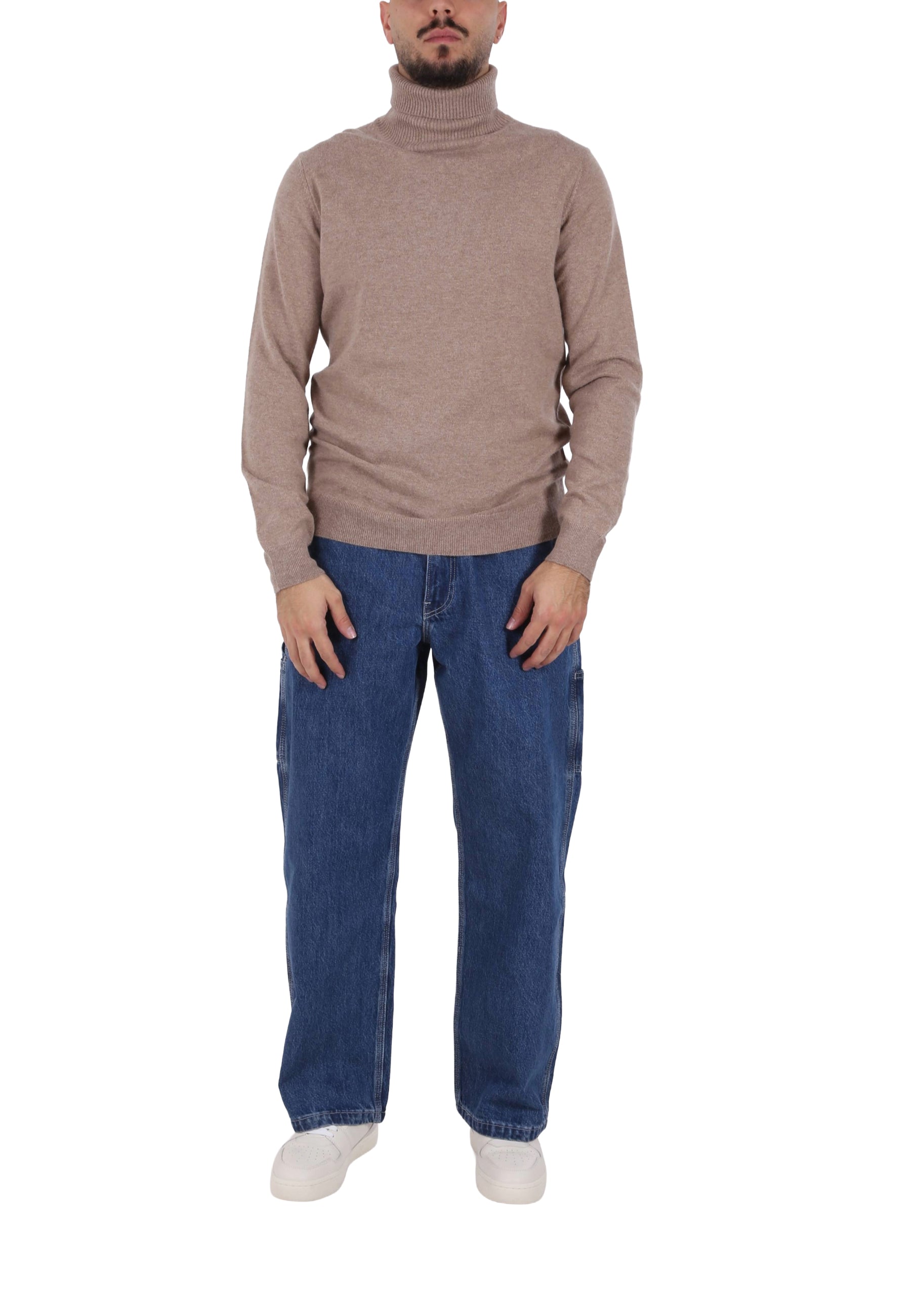 Maglia a collo alto Beige Sseinse