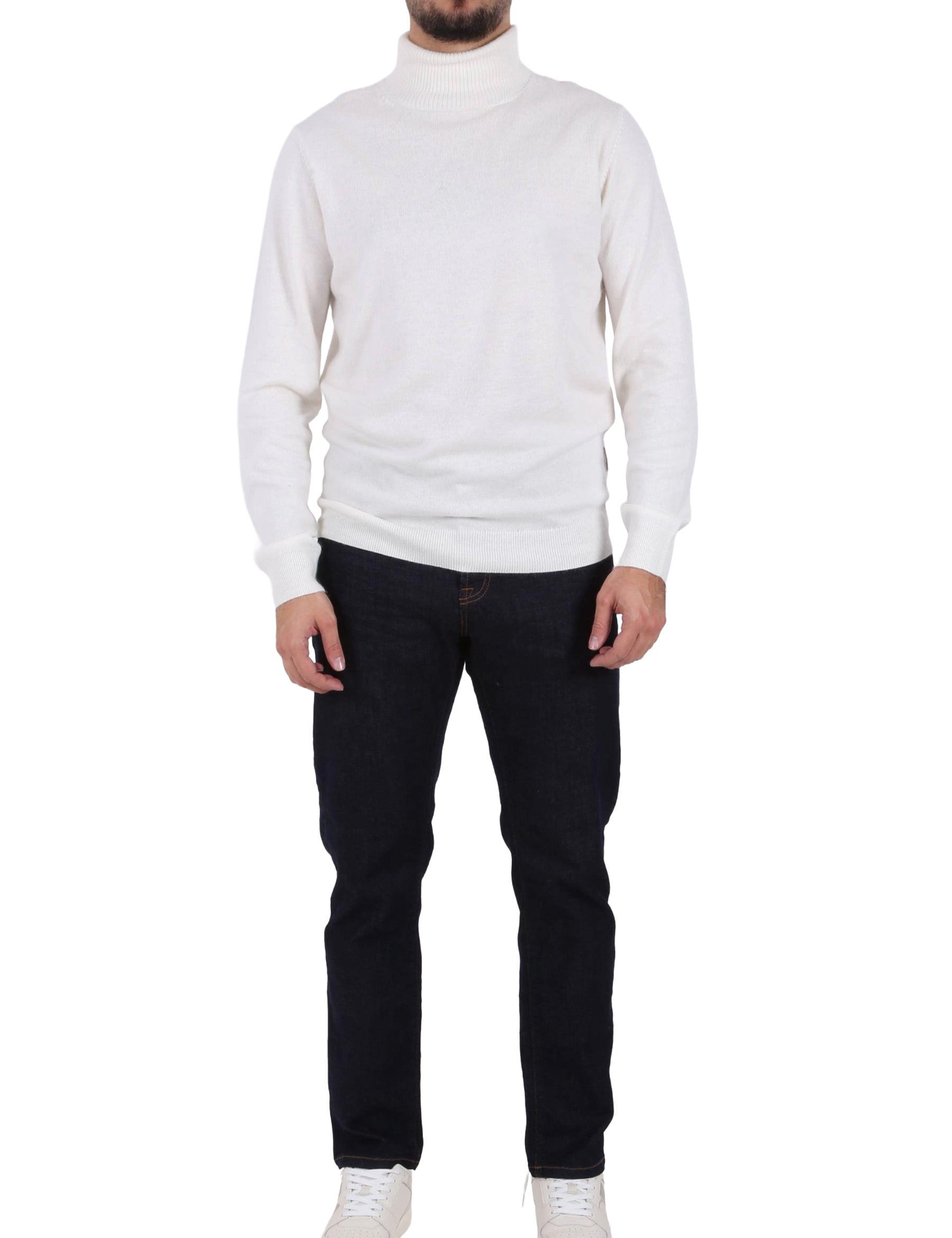 Maglia a collo alto Bianco Sseinse